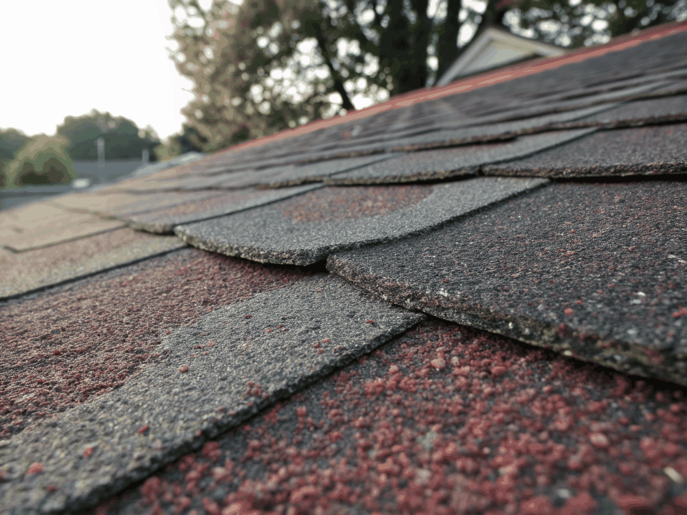 Close up of high-quality roofing installation